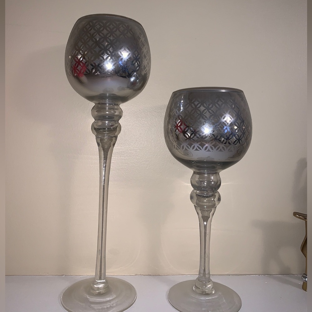 Crystal candle holders